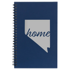 Small blue spiral notebook laser etched with 'Nevada Home' design
