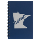 Small blue spiral notebook laser etched with 'Minnesota Home' design