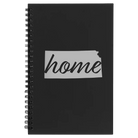 Small black spiral notebook laser etched with 'Kansas Home' design