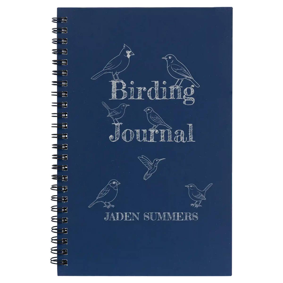 Personalized Birding Journal Spiral Notebook (small) - Blue | Iconic ...