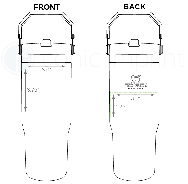 Stanley IceFlow 30 oz Tumbler Imprint Area