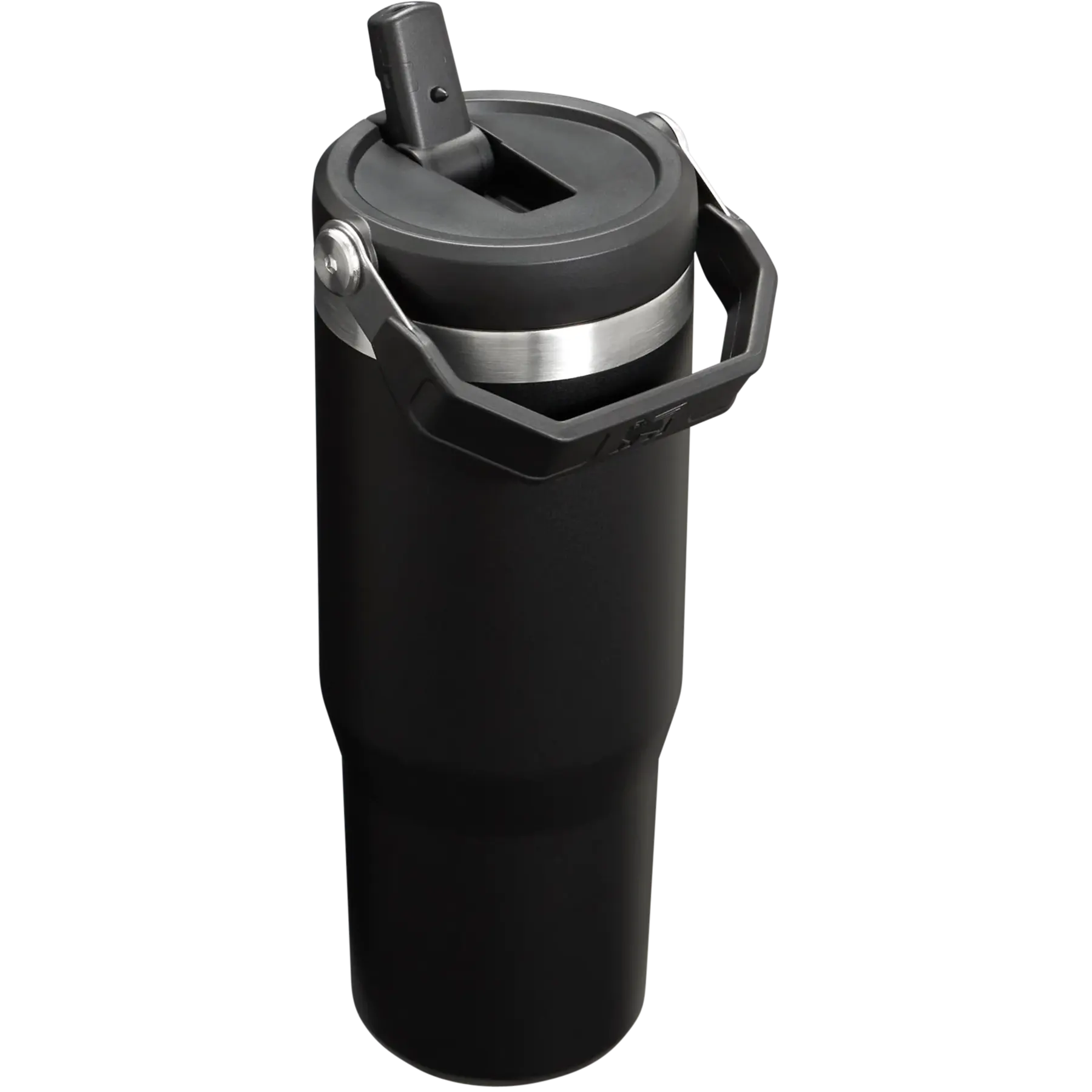 Black Stanley IceFlow 30 oz tumbler with flip straw