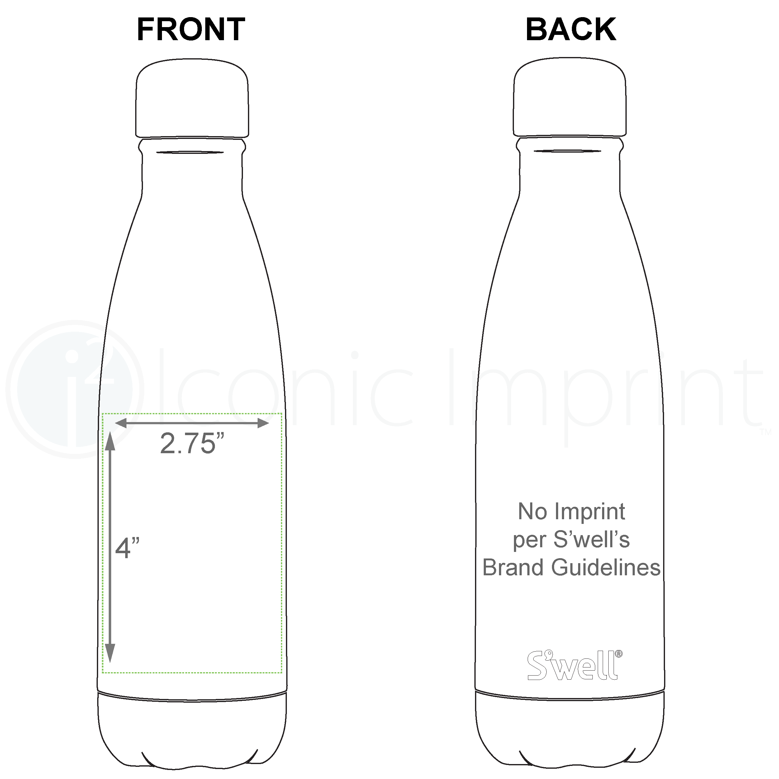 S'well 17 oz Bottle Imprint Area