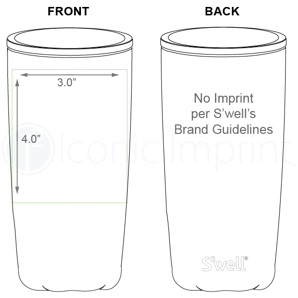 S'well 24 oz Tumbler Imprint Area