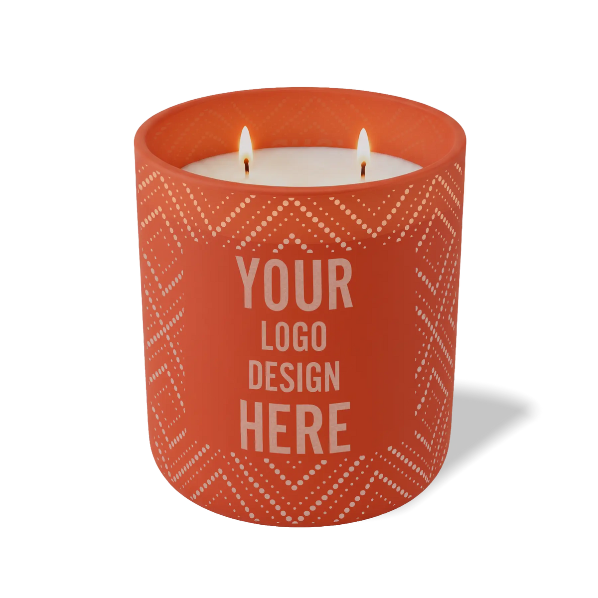 Customized canyon, dotted diamond pattern Wild Journey 12 oz Studio luxury candle with laser etched logo or design