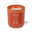 Customized canyon, bursts pattern Wild Journey 12 oz Studio luxury candle with laser etched logo or design