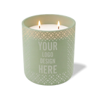 Customized meadow, bursts pattern Wild Journey 12 oz Studio luxury candle with laser etched logo or design