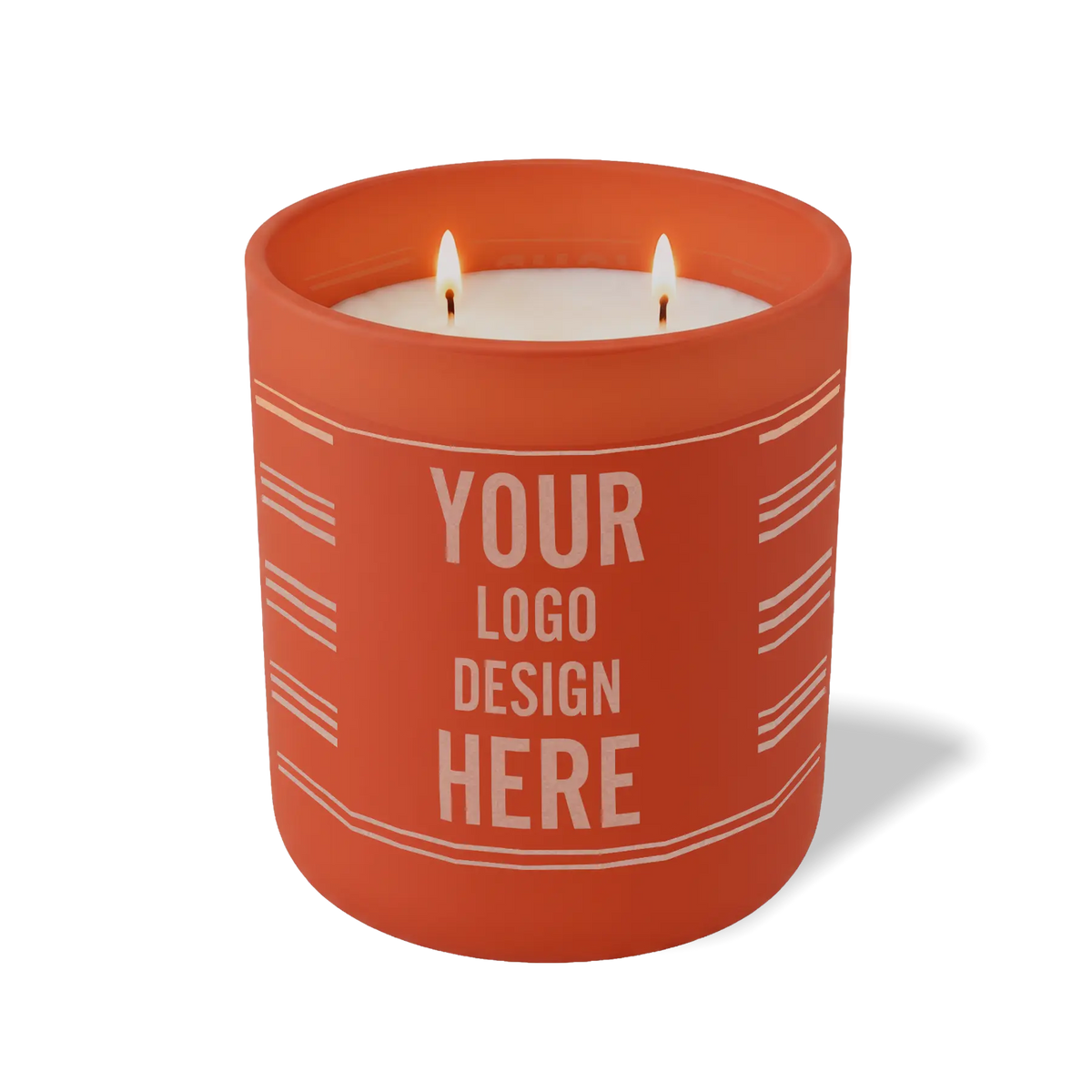 Customized canyon, grouped stripes pattern Wild Journey 12 oz Studio luxury candle with laser etched logo or design