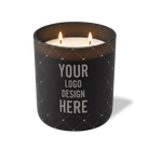 Customized black, quilt pattern Wild Journey 12 oz Studio luxury candle with laser etched logo or design
