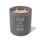 Customized graphite, quilt pattern Wild Journey 12 oz Studio luxury candle with laser etched logo or design