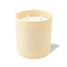 Customized sand, quilt pattern Wild Journey 12 oz Studio luxury candle with laser etched logo or design