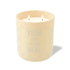 Customized sand, curves pattern Wild Journey 12 oz Studio luxury candle with laser etched logo or design