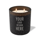 Customized black, sprinkles pattern Wild Journey 12 oz Studio luxury candle with laser etched logo or design