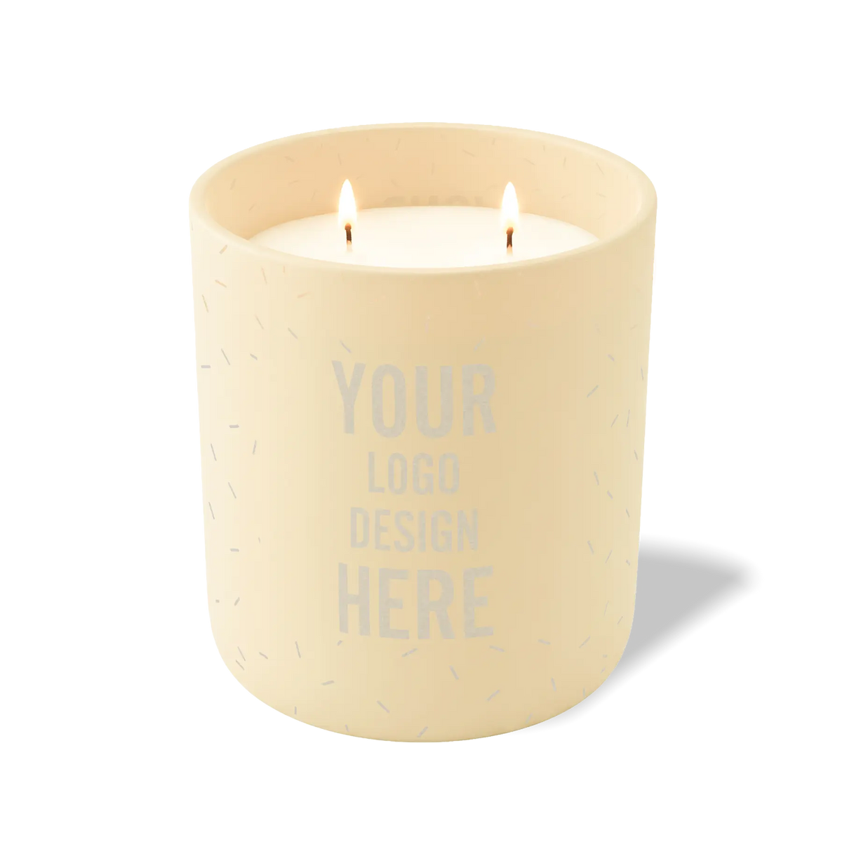Customized sand, sprinkles pattern Wild Journey 12 oz Studio luxury candle with laser etched logo or design