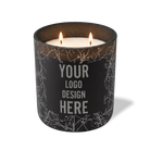Customized black, branches pattern Wild Journey 12 oz Studio luxury candle with laser etched logo or design