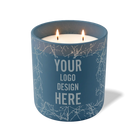 Customized cobalt, branches pattern Wild Journey 12 oz Studio luxury candle with laser etched logo or design