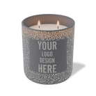 Customized graphite, floral pattern Wild Journey 12 oz Studio luxury candle with laser etched logo or design