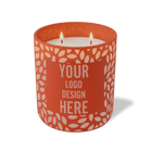 Customized canyon, leafy pattern Wild Journey 12 oz Studio luxury candle with laser etched logo or design