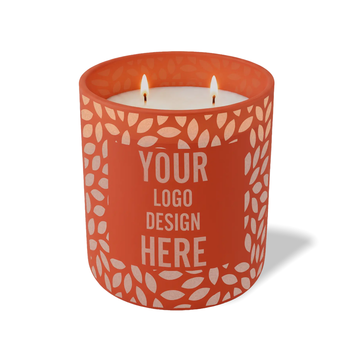 Customized canyon, leafy pattern Wild Journey 12 oz Studio luxury candle with laser etched logo or design