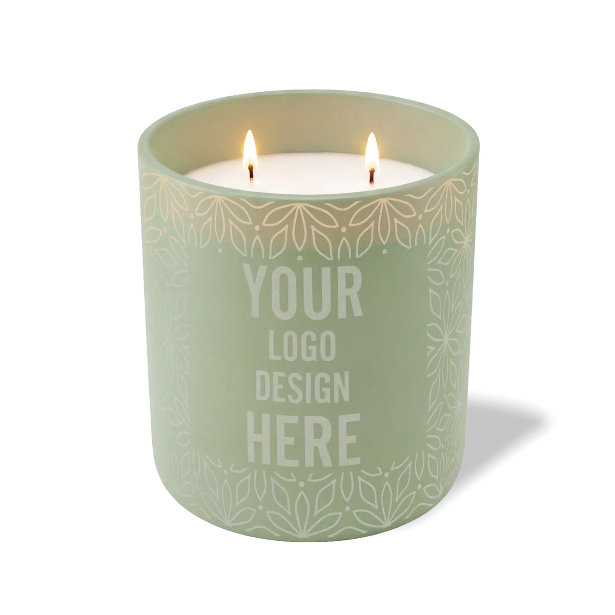 Customized meadow, petals pattern Wild Journey 12 oz Studio luxury candle with laser etched logo or design