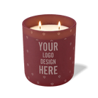 Customized burgundy, spaced flower pattern Wild Journey 12 oz Studio luxury candle with laser etched logo or design