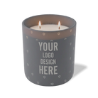 Customized graphite, spaced flower pattern Wild Journey 12 oz Studio luxury candle with laser etched logo or design
