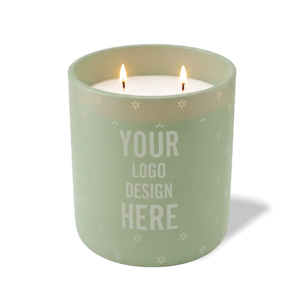 Customized meadow, spaced flower pattern Wild Journey 12 oz Studio luxury candle with laser etched logo or design