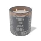 Customized graphite, poolside pattern Wild Journey 12 oz Studio luxury candle with laser etched logo or design