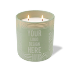 Customized meadow, poolside pattern Wild Journey 12 oz Studio luxury candle with laser etched logo or design