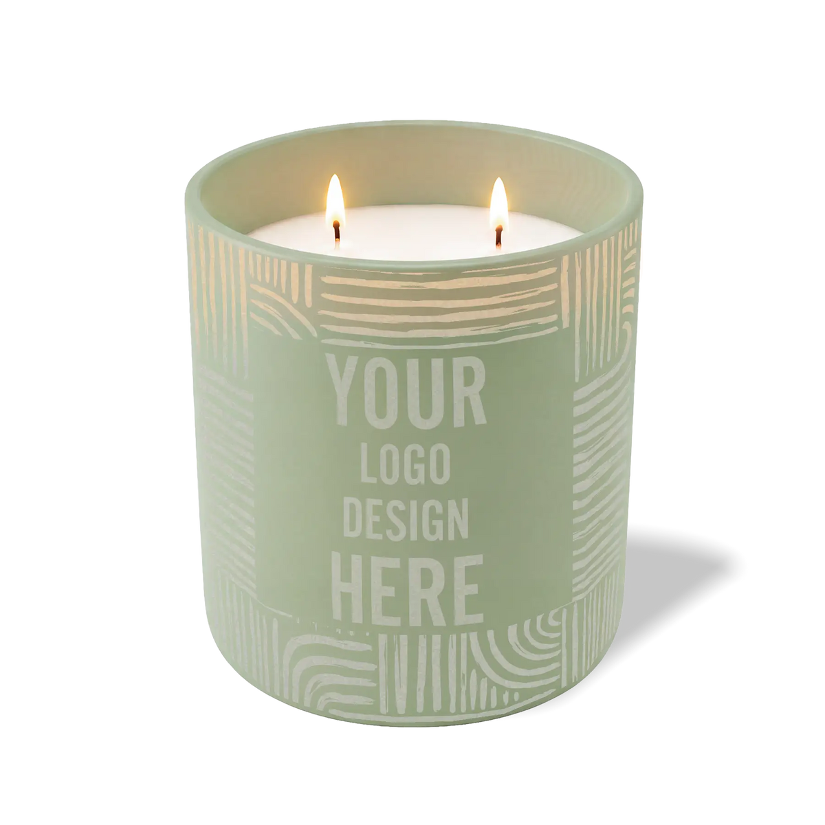Customized meadow, poolside pattern Wild Journey 12 oz Studio luxury candle with laser etched logo or design