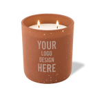 Customized clay, galaxy pattern Wild Journey 12 oz Studio luxury candle with laser etched logo or design