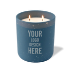 Customized cobalt, galaxy pattern Wild Journey 12 oz Studio luxury candle with laser etched logo or design