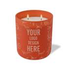 Customized canyon, leafy branch pattern Wild Journey 12 oz Studio luxury candle with laser etched logo or design