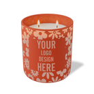 Customized canyon, groovy pattern Wild Journey 12 oz Studio luxury candle with laser etched logo or design