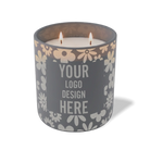 Customized graphite, groovy pattern Wild Journey 12 oz Studio luxury candle with laser etched logo or design