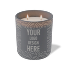 Customized graphite, vinyl pattern Wild Journey 12 oz Studio luxury candle with laser etched logo or design