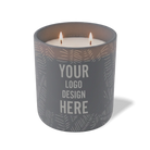 Customized graphite, scratch pattern Wild Journey 12 oz Studio luxury candle with laser etched logo or design