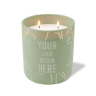 Customized meadow, oversized flower pattern Wild Journey 12 oz Studio luxury candle with laser etched logo or design