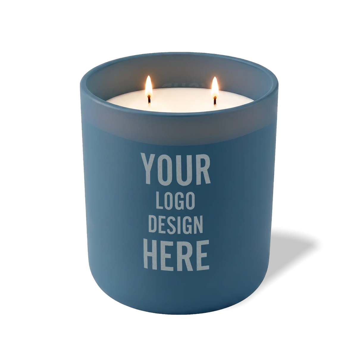 Customized cobalt Wild Journey 12 oz Studio luxury candle with laser etched logo or design