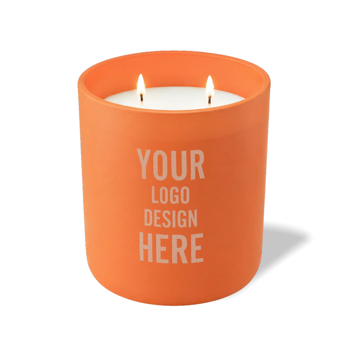 Customized tangy orange Wild Journey 12 oz Studio luxury candle with laser etched logo or design