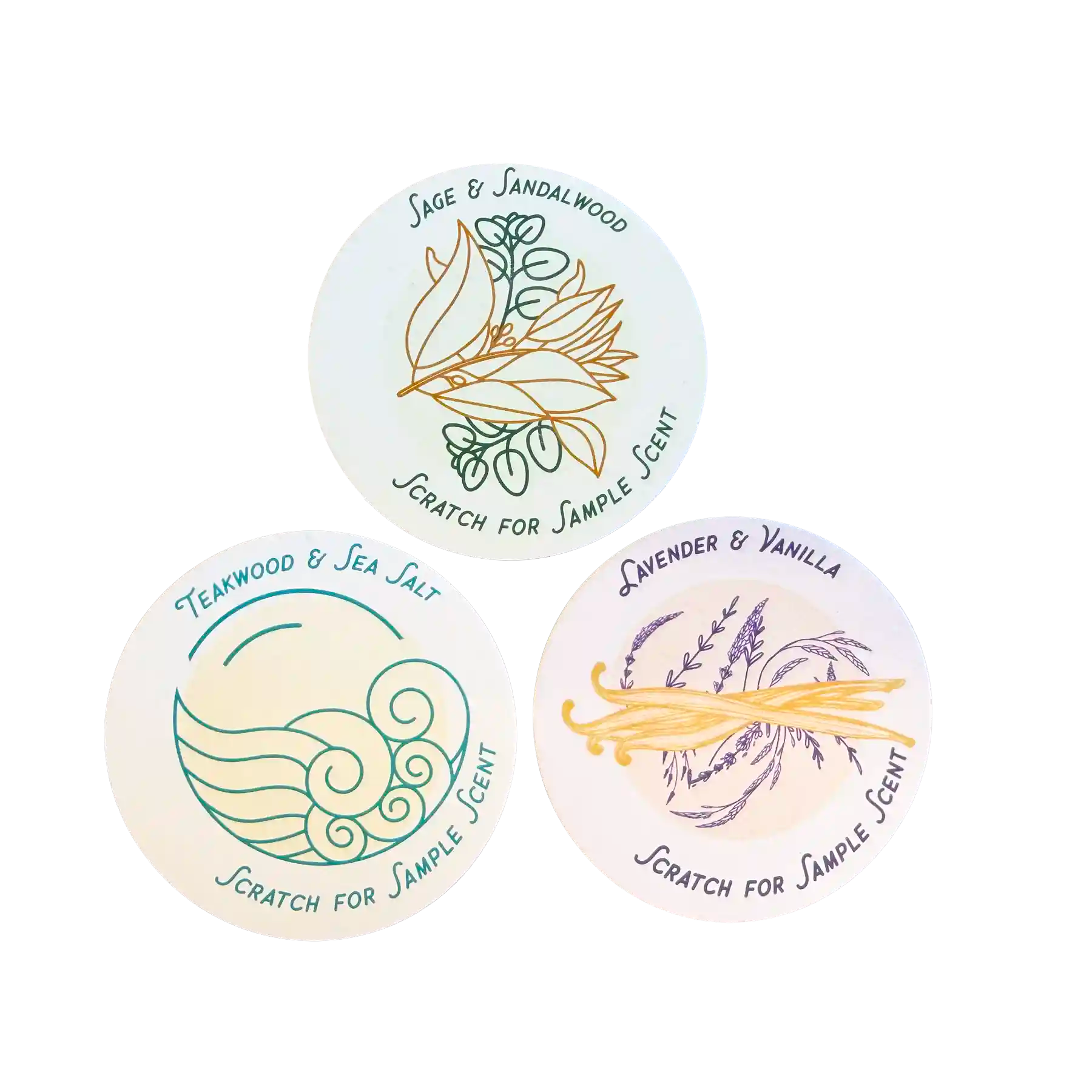 Wild Journey Scent Sample Cards let you experience our candle fragrances before committing to a candle.