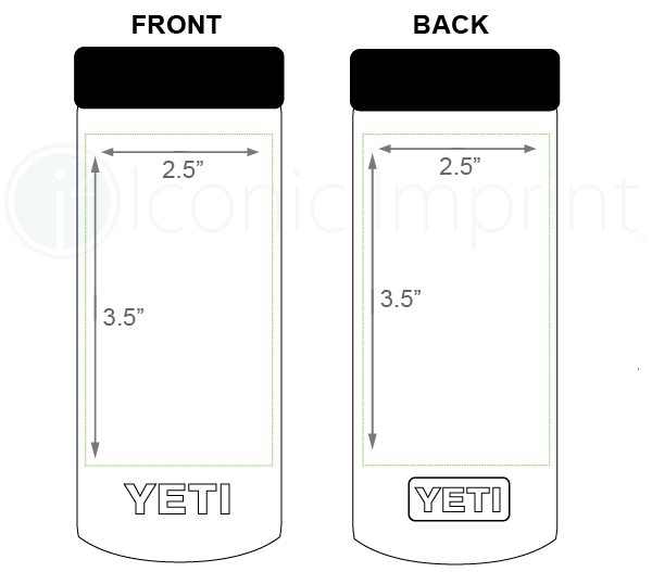 YETI Colster Slim 12 Imprint Area