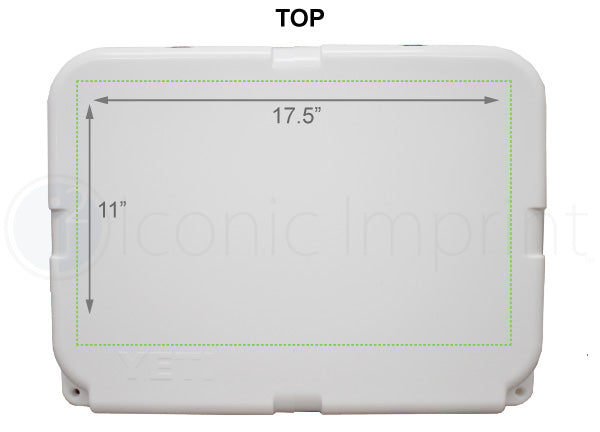 YETI Roadie 35 Cooler Imprint Area