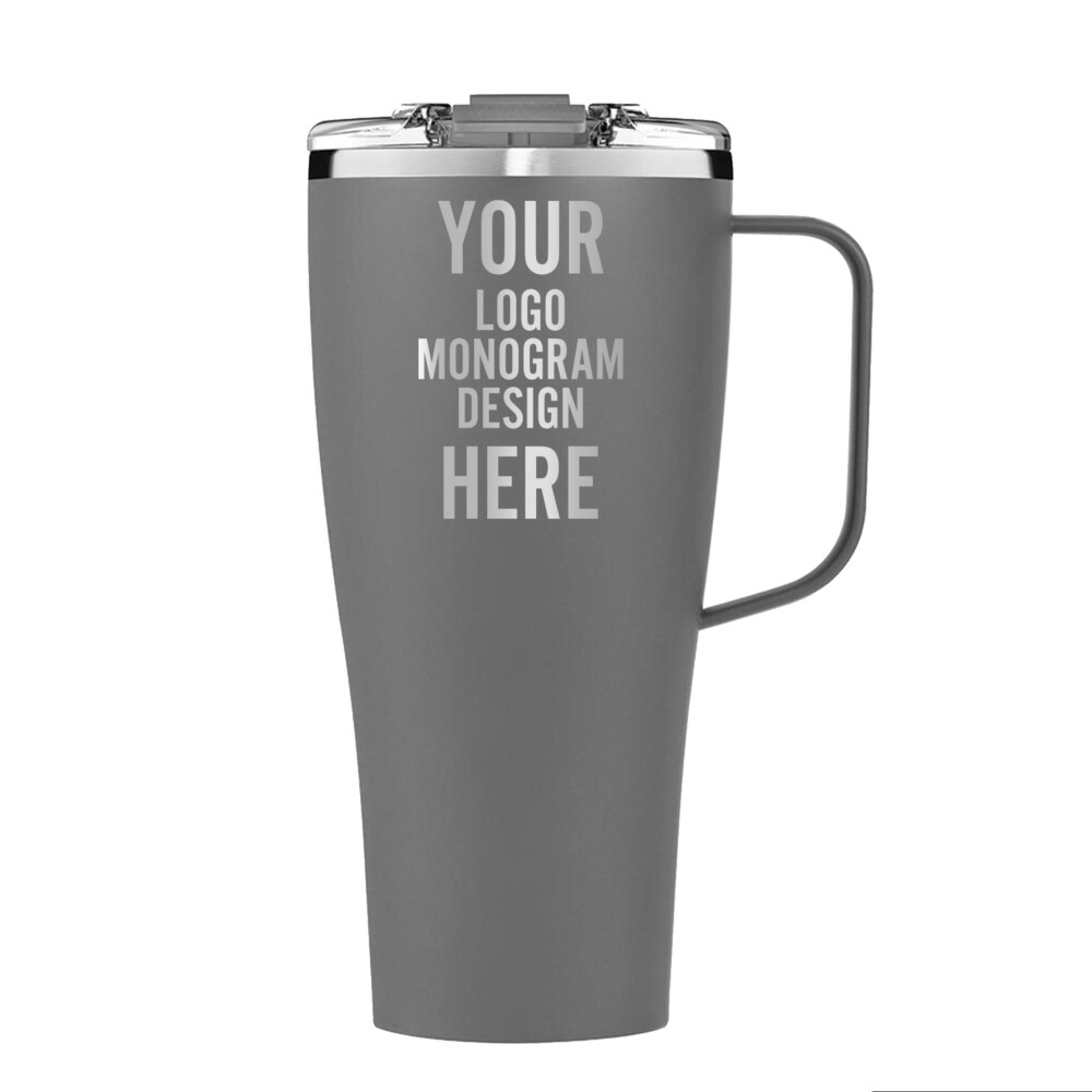 Personalized 20 oz Stainless Steel Tall Insulated Coffee Mug with Handle  and Lid - Customized with Your Name or Text