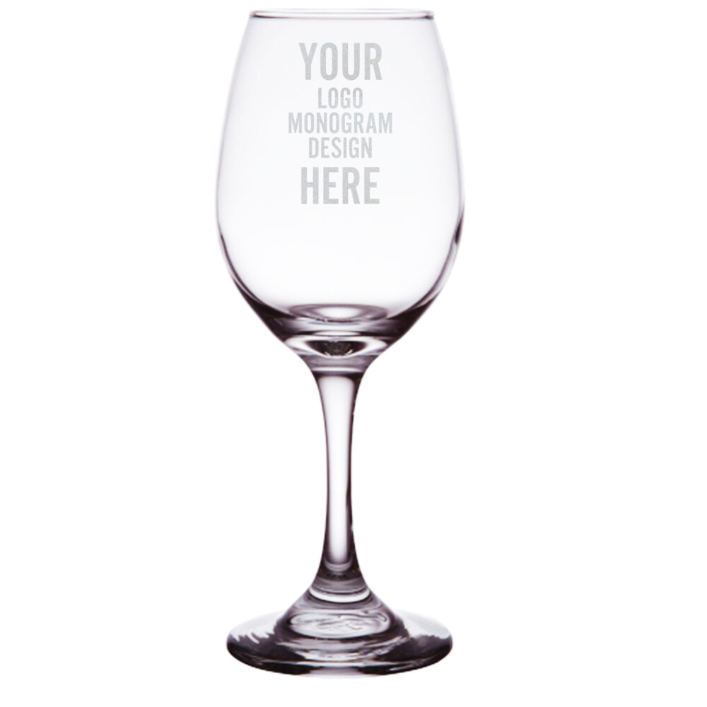 Etched Heavy Base Stemless Wine Glass 15.25 oz - Customized Your Way with a  Logo, Monogram, or Design - Iconic Imprint