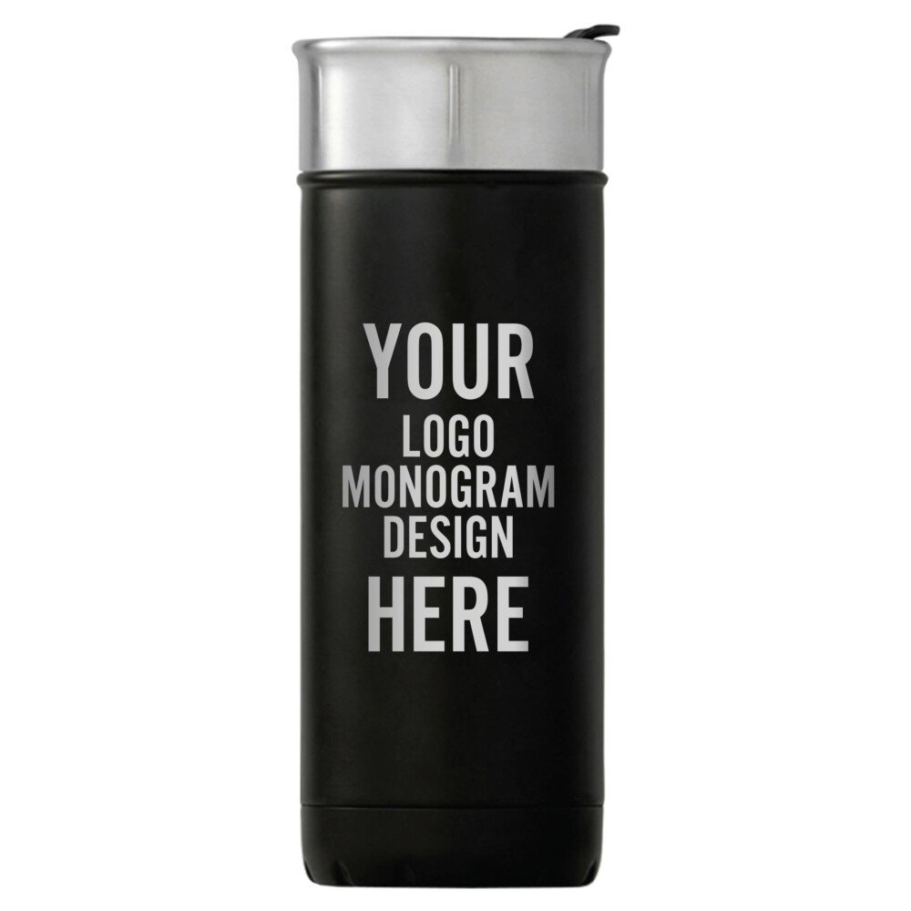 Monogram Black Stainless Steel Vacuum Insulated Beverage Holder / Lase