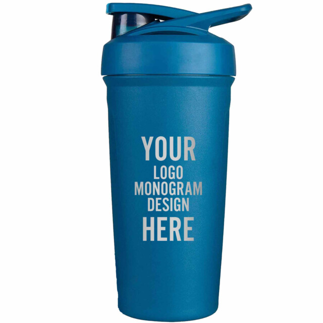 Personalized Blender Cup Shaker Bottle, Crossed Barbells Design 26oz