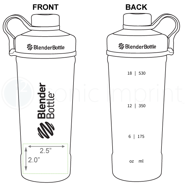Custom Blender Bottle, Personalized Stainless Insulated Radian