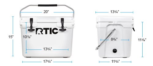 RTIC 45 Cooler Dimensions